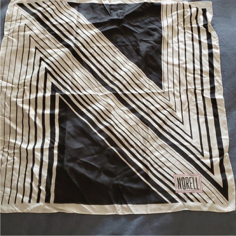 Vintage 1970s Norell Silk Scarf